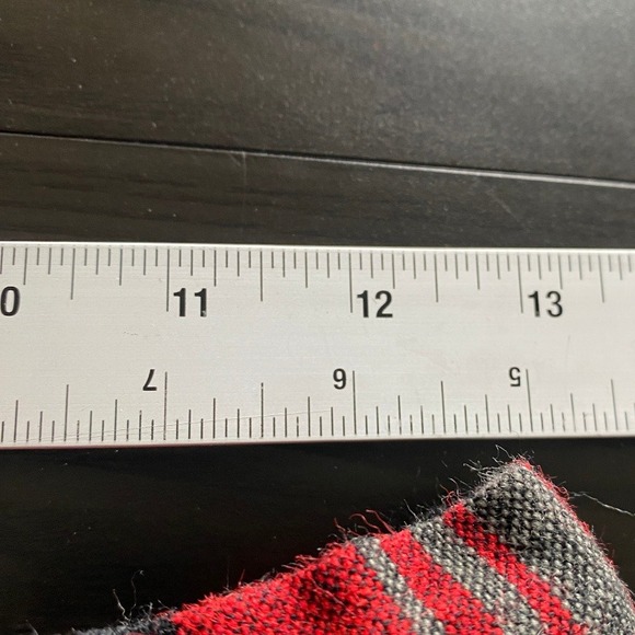 Vintage Wool Skirt Small Waist 26" Red Black Gray Pleated Academia 80s 90s - Picture 4 of 8